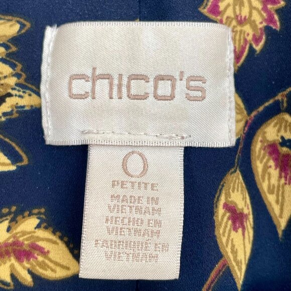 Chico’s Velvet Raspberry Boyfriend Blazer Jacket Floral Lined Size 0 / Small P - Picture 5 of 16